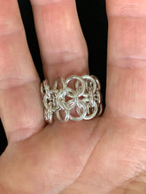 Load image into Gallery viewer, Heavy Gauge Sterling Silver Chainmail Ring