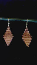 Load and play video in Gallery viewer, Rose Gold Filled Chainmail Earrings
