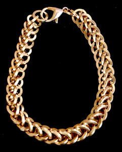 Brass Square Wire Chainmail Bracelet--SOLD