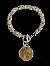 Load image into Gallery viewer, Byzantine Bracelet with French Coin