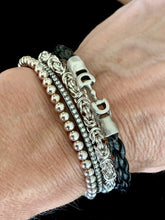 Load image into Gallery viewer, Sterling Silver Byzantine Chainmail Bracelet--Small Gauge Wire