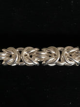 Load image into Gallery viewer, Sterling Silver Byzantine Chain Mail Bracelet with Heavy Gauge Wire