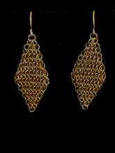 Load image into Gallery viewer, 14kt Gold Fill Chandelier Chainmail Earrings