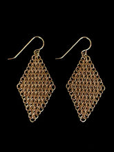 Load image into Gallery viewer, 14kt Gold Fill Chandelier Chainmail Earrings