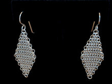 Load image into Gallery viewer, Sterling Silver Chandelier Chainmail Earrings