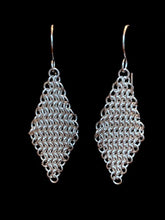 Load image into Gallery viewer, Sterling Silver Chandelier Chainmail Earrings