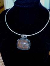 Load image into Gallery viewer, Copper Cabochon Pendant in Sterling Silver