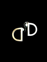 Load image into Gallery viewer, Sterling Silver Snaffle Bit, D-Shaped Earrings