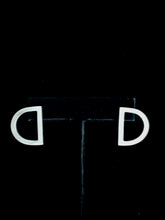 Load image into Gallery viewer, Sterling Silver Snaffle Bit, D-Shaped Earrings