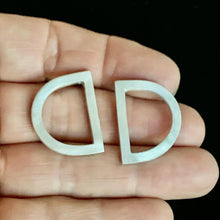 Load image into Gallery viewer, Sterling Silver Snaffle Bit, D-Shaped Earrings