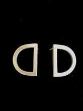 Load image into Gallery viewer, Sterling Silver Snaffle Bit, D-Shaped Earrings