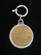 Load image into Gallery viewer, Sterling Silver and Brass Token/Coin Pendant with large clasp