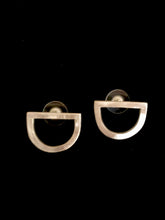 Load image into Gallery viewer, Sterling Silver Half Moon Earrings