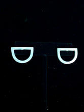 Load image into Gallery viewer, Sterling Silver Half Moon Earrings