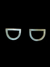 Load image into Gallery viewer, Sterling Silver Half Moon Earrings