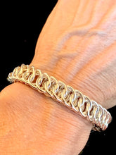 Load image into Gallery viewer, Sterling Silver Half Persian Chainmail Bracelet--Heavy Gauge Wire