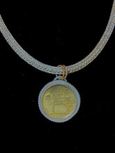 Load image into Gallery viewer, Irish Coin Pendant on Viking Knit Chain