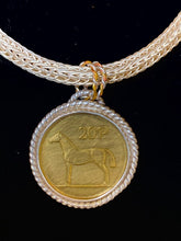 Load image into Gallery viewer, Irish Coin Pendant on Viking Knit Chain