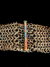 Load image into Gallery viewer, Sterling Silver Chainmail Cuff with Labradorite Stone