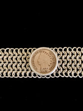 Load image into Gallery viewer, Liberty Coin Chainmail Cuff