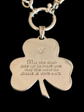 Load image into Gallery viewer, Shamrock Pendant on Sterling Silver Chainmail Necklace