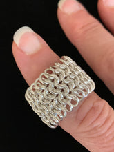 Load image into Gallery viewer, Sterling Silver Chainmail Ring