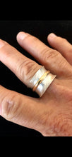 Load image into Gallery viewer, Custom Sterling Silver Spinner Ring with Wedding Bands