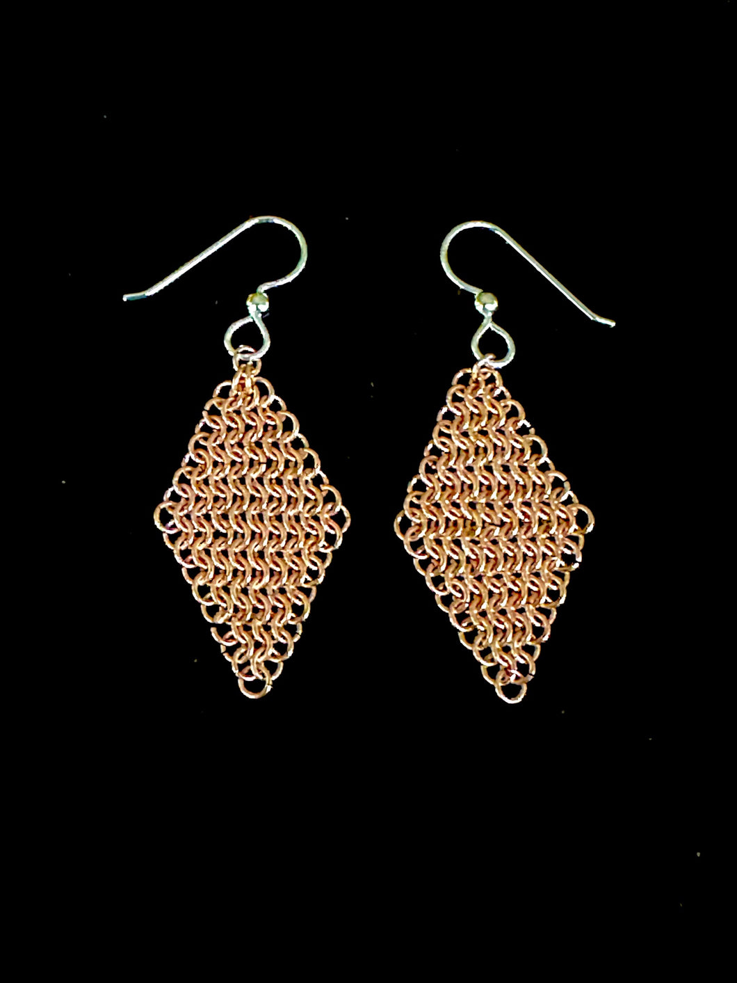 Rose Gold Filled Chainmail Earrings