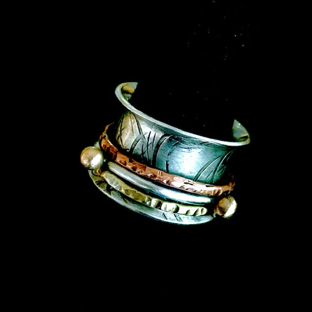Sterling Silver Spinner Ring or Fidget Ring