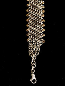 Bias Chainmail Bracelet in Sterling Silver