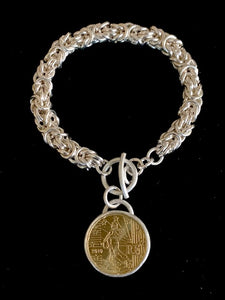 Byzantine Bracelet with French Coin