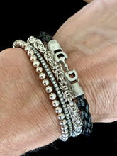 Load image into Gallery viewer, Sterling Silver Byzantine Chainmail Bracelet--Small Gauge Wire
