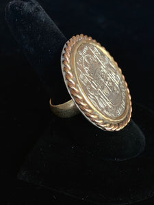 Canadian Coin Ring, Sterling, Brass