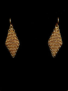 14kt Gold Fill Chandelier Chainmail Earrings