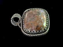 Load image into Gallery viewer, Copper Cabochon Pendant in Sterling Silver
