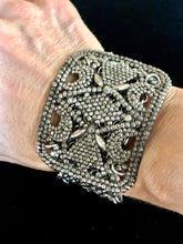 Load image into Gallery viewer, Vintage Cut Steel Buckle on Steel Chainmail Cuff
