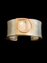 Load image into Gallery viewer, DC Collection Sterling Silver and Brass Cuff, size small/medium

