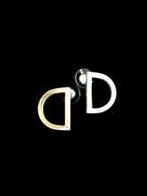 Load image into Gallery viewer, Sterling Silver Snaffle Bit, D-Shaped Earrings
