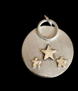 Sterling Silver and Brass Token/Coin Pendant with large clasp
