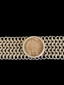 Liberty Coin Chainmail Cuff