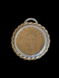 Lady Liberty Coin Pendant or Charm