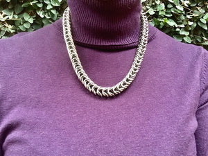 Queen's Chainmail Sterling Silver Necklace-SOLD